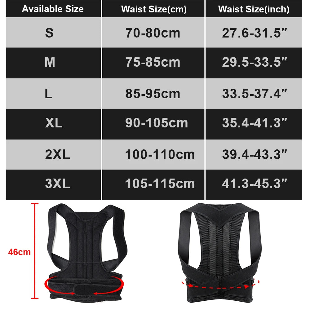 Adjustable Full Back Support Brace