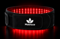 Black Matricce belt with illuminated inner red LEDs — generated product illustration