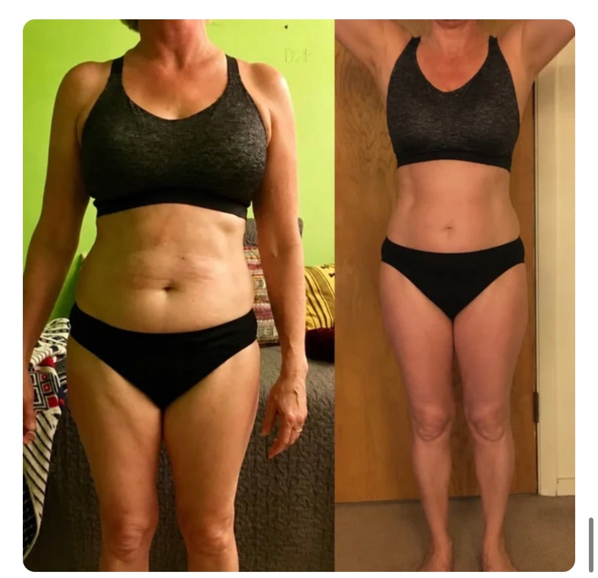 Customer-supplied before and after photo comparison